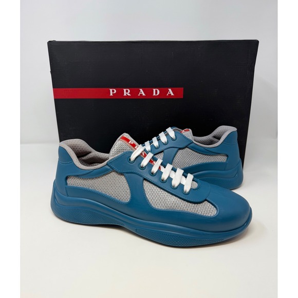 Prada Other - Prada Americas Cup Rubber Sneaker Lagoon Blue Size 8 US 7 Prada